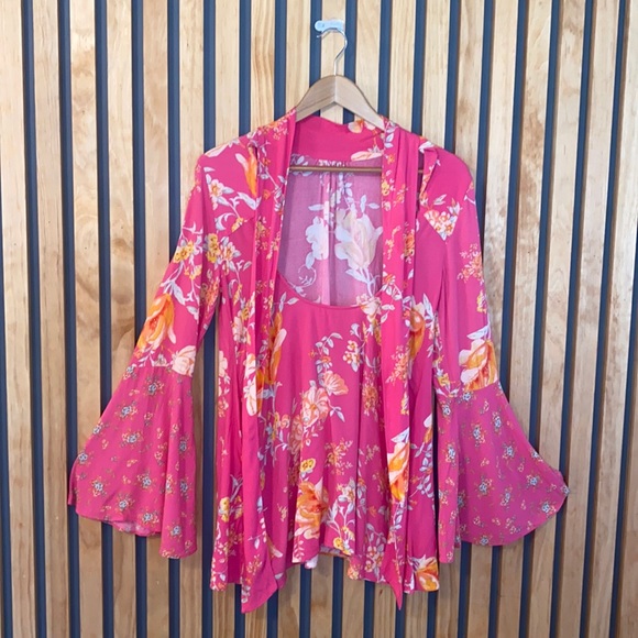 Free people Tate tunic in pink - Picture 4 of 5